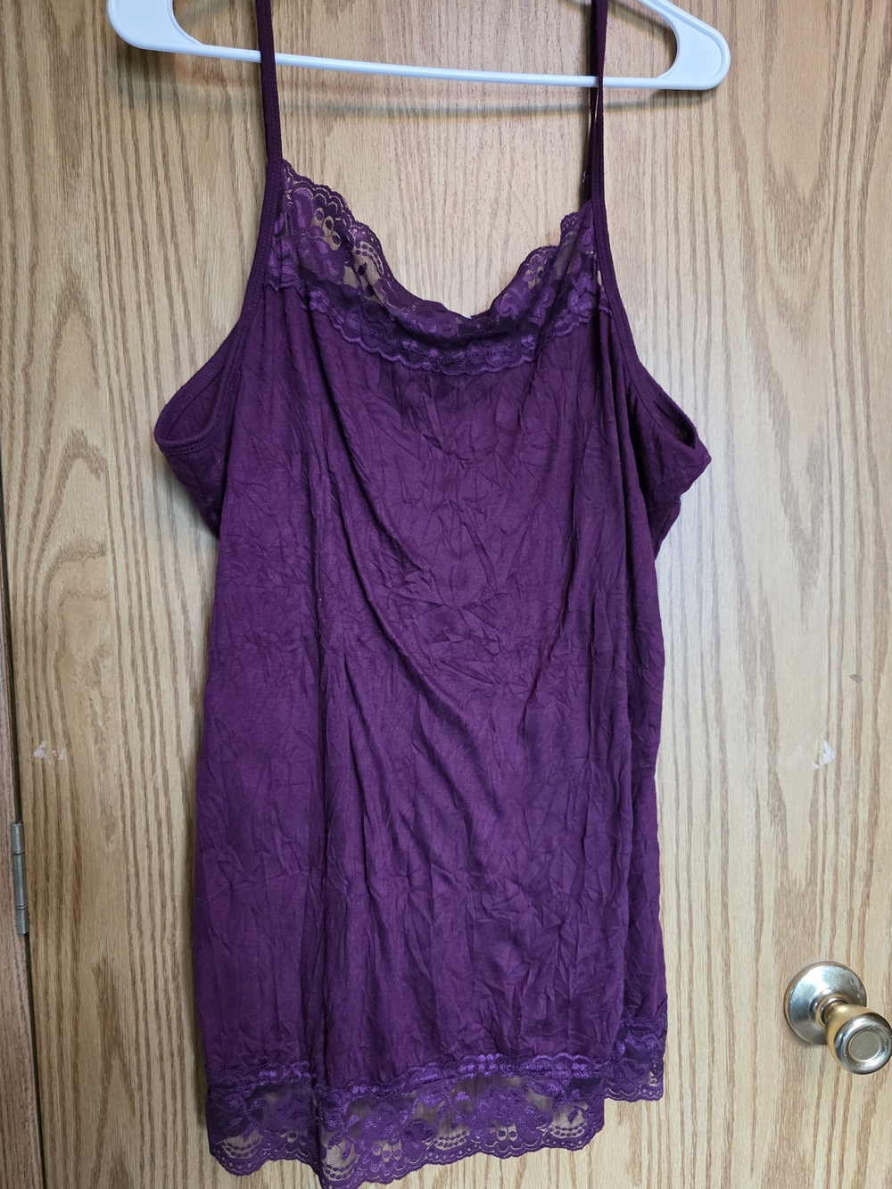 Maurices Plum Lace-Trim Camisole